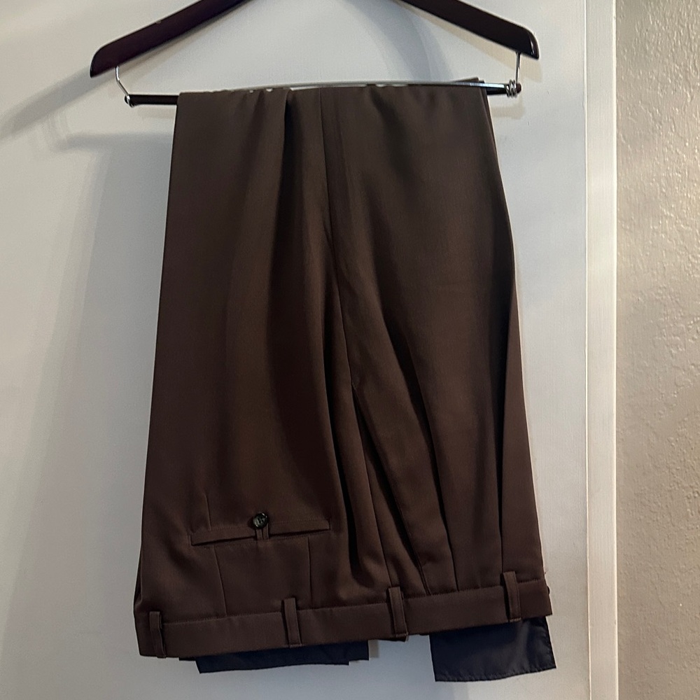 Men's Brown Double-Breasted suit.  Custom made - Picture 6 of 6